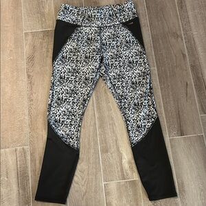 Copper Fit Ladies Large Leggings  Speckled Black Compression Pants  Moisture-Wic
